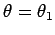 $\theta=\theta_1$
