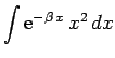 $\displaystyle \int{\rm e}^{-\beta x} x^2 dx$