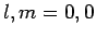 $l,m=0,0$