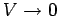 $V\rightarrow 0$