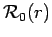 ${\cal R}_0(r)$