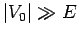 $\vert V_0\vert\gg E$