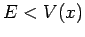 $E<V(x)$